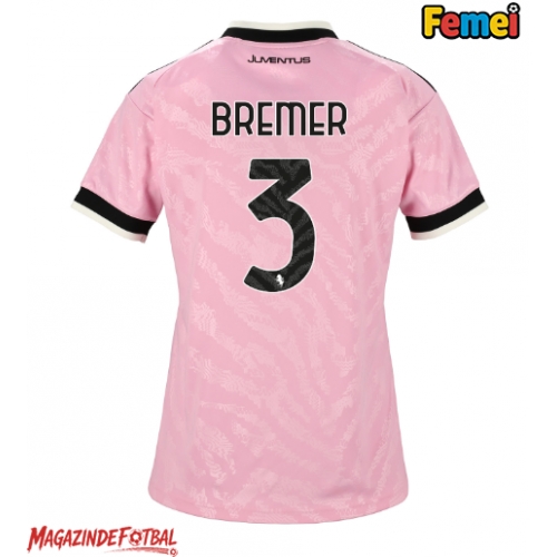 Juventus Gleison Bremer #3 Tricou Fotbal Replică 2026-27 Femei Deplasare Juventus Gleison Bremer #3 Tricou Fotbal Replică 2026-27 Femei Deplasare